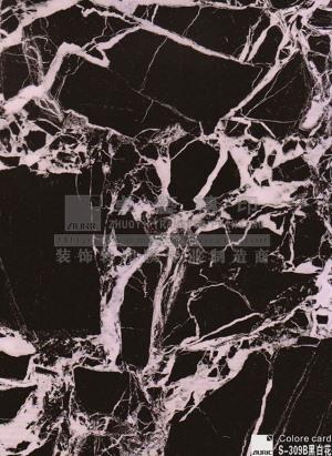Marble Grain Transfer Printing film-s309b black and white flower